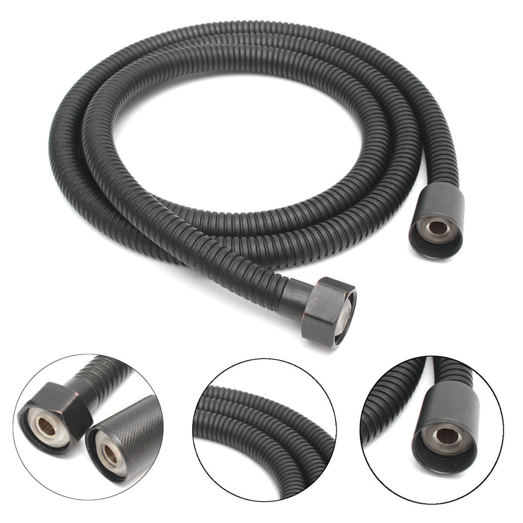 1.5m Bronze Bathroom Stainless Steel Water Shower Head Hose Chrome Pipe Tube