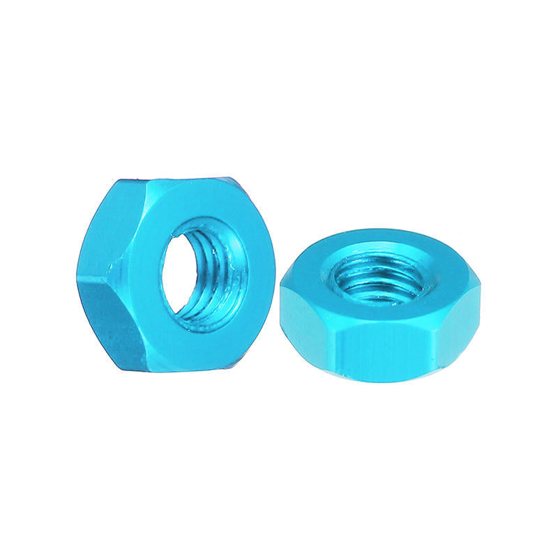 10pcs M3 Aluminum Alloy Hexagonal Hex Nut Lock Nut Multicolor