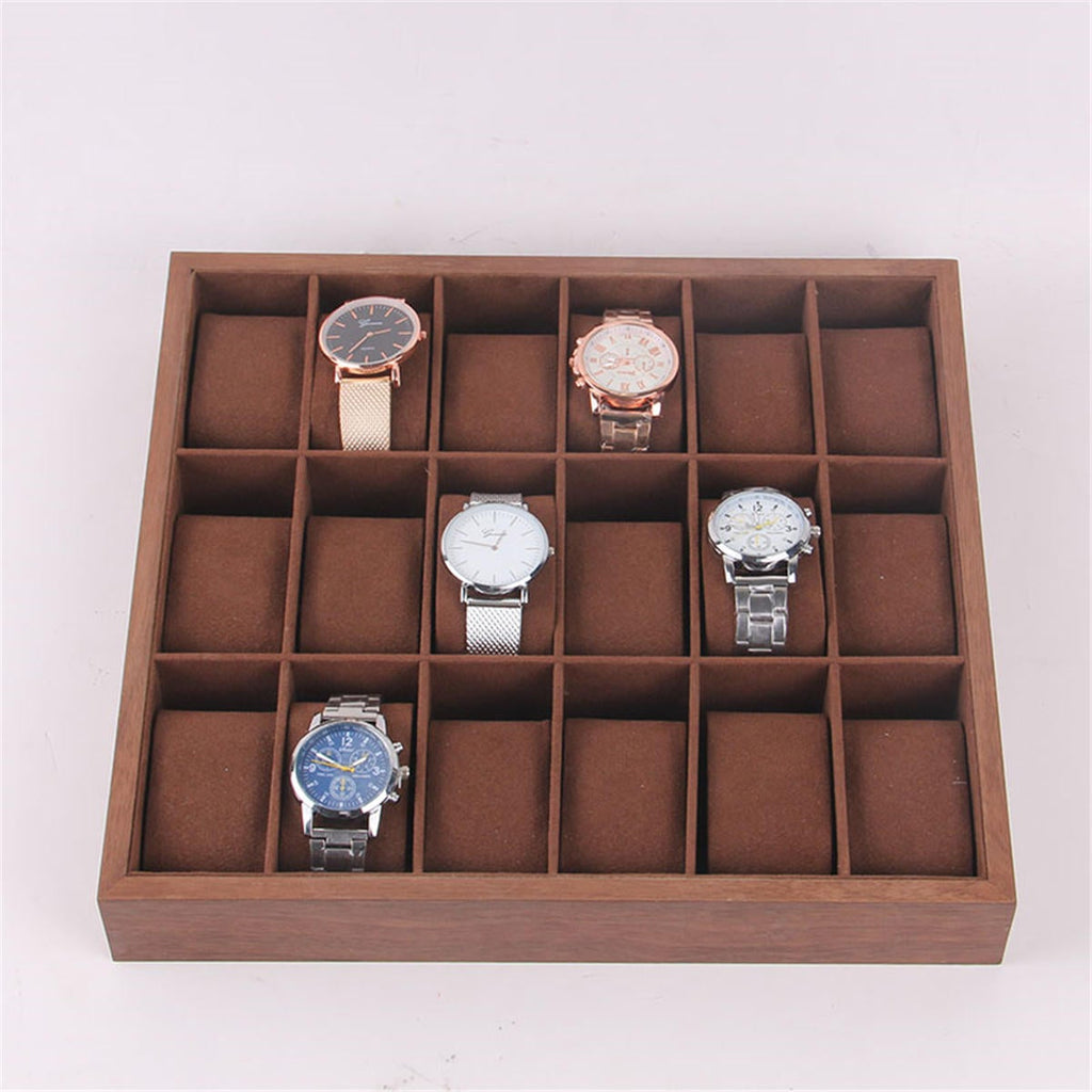 6/12/18 Slots Wooden Watch Display Tray Collection Storage Case Organizer Box