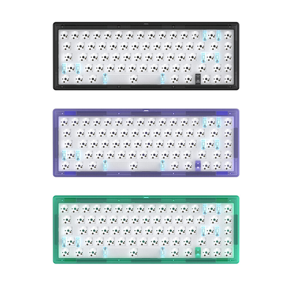 Customized Transparent Mechanical Keyboard Kit Musical Rhythm With RGB Backlit Hot Swap