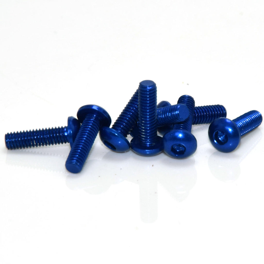 10Pcs M314mm Hex Socket Screws Round Head Cap Screw 7075 Aluminum Alloy