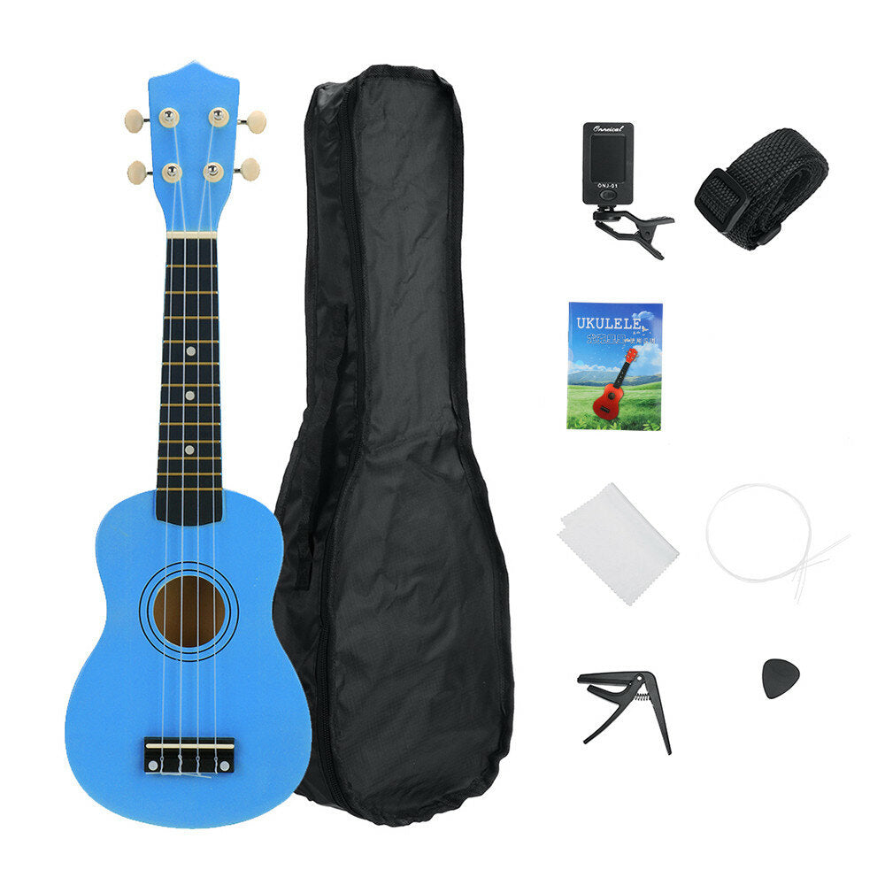 Ukulele Kit Basswood Nylon 4 Strings Guitarra Acoustic Bass Guitar Musical Stringed Instrument for Beginners