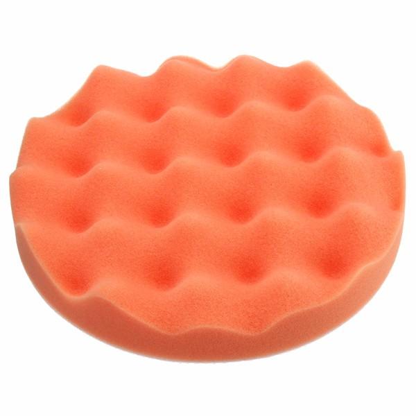 180mm Flat/Wave Sponge Polishing Waxing Buffing Pad Abrasive Tool, Pack 10