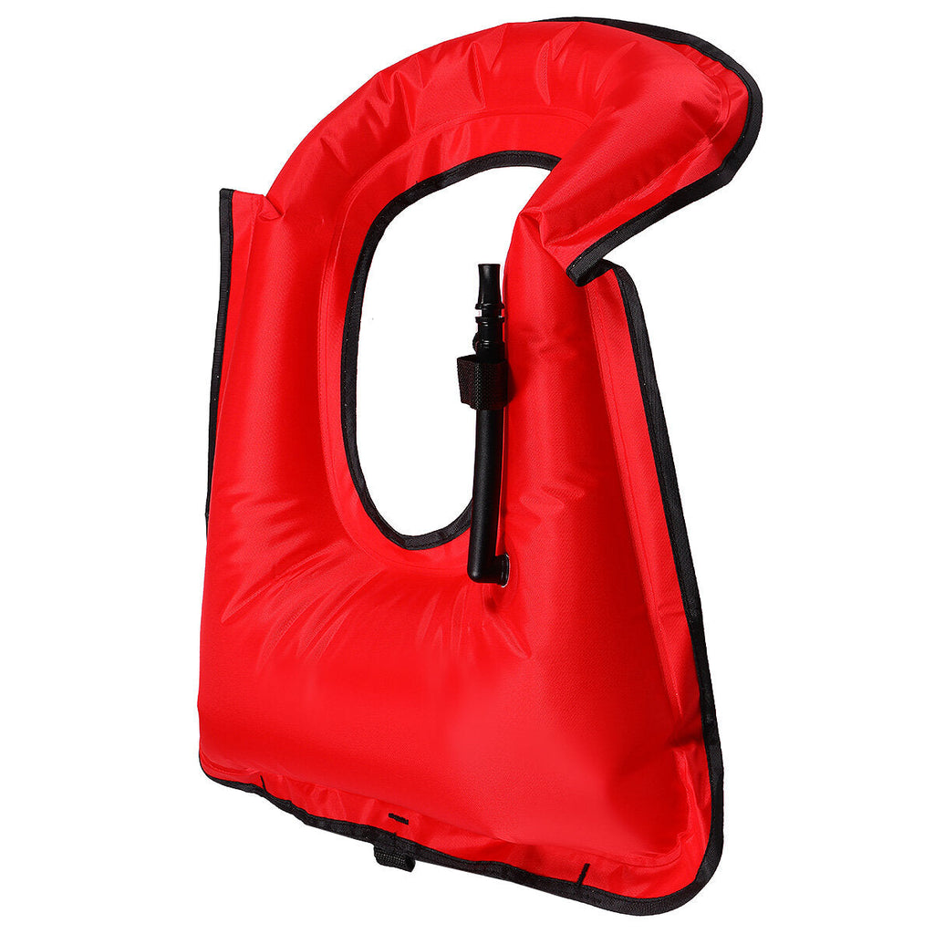 Adult Inflation Life Jacket Portable Snorkel Swim Vest for Snorkeling Swimming Diving Safety