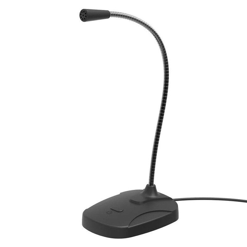 USB Microphone Desk for Computer PC Plug & Play Condenser MIC Gooseneck Design with Mute Button