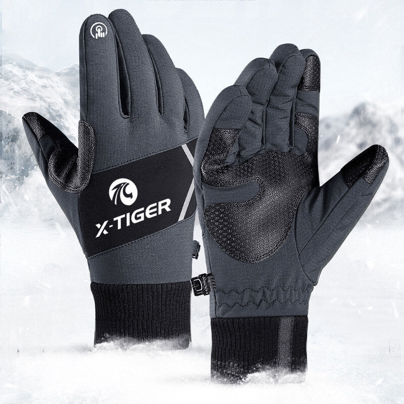 Cycling Gloves Winter Warm Full Finger Touch Screen Anti-slip Bicycle Gloves Motorcycle Bike Gloves