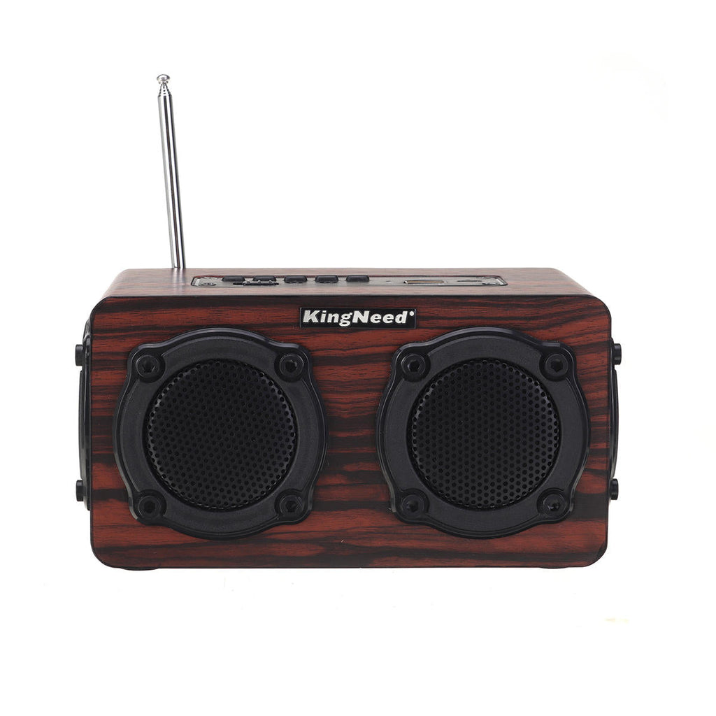 12W Bluetooth Speaker Wireless Stereo Four Louder Subwoofer Wooden Audio Desktop TF AUX Sound Box Music Player