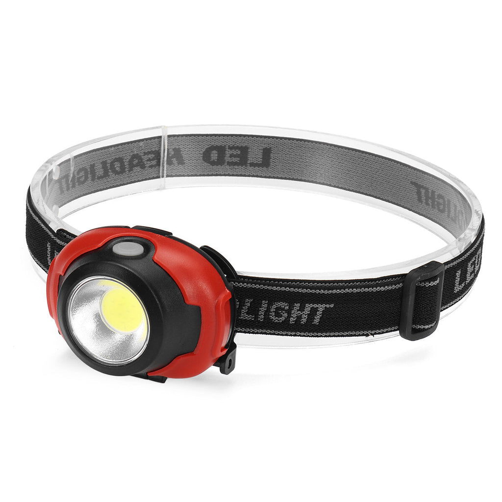 COB+LED Headlight Flashlight 3 Modes 100m Distance EDC Torch Work Lamp Running Cycling Hunting