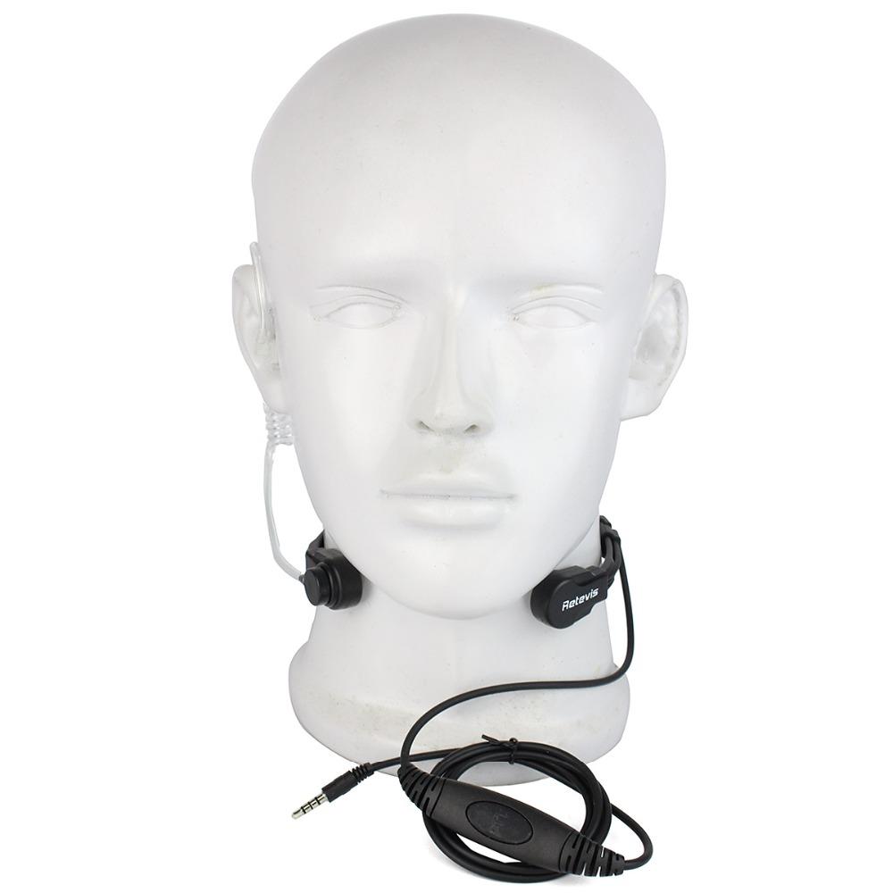 1Pin 3.5mm PTT Throat Mic Earpiece Covert Air Tube Headset With Slow rebound Earbud for Mobile Phone C9038A