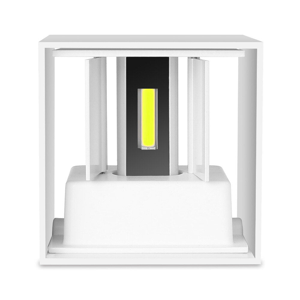 AC 220V Waterproof 7W Aluminum Cube COB LED Wall Lamp Light Modern Home Lighting