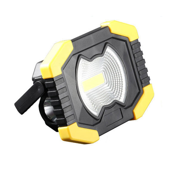 Portable IP65 Waterproof 50W LED COB Floodlight support Solar USB Rechargeable