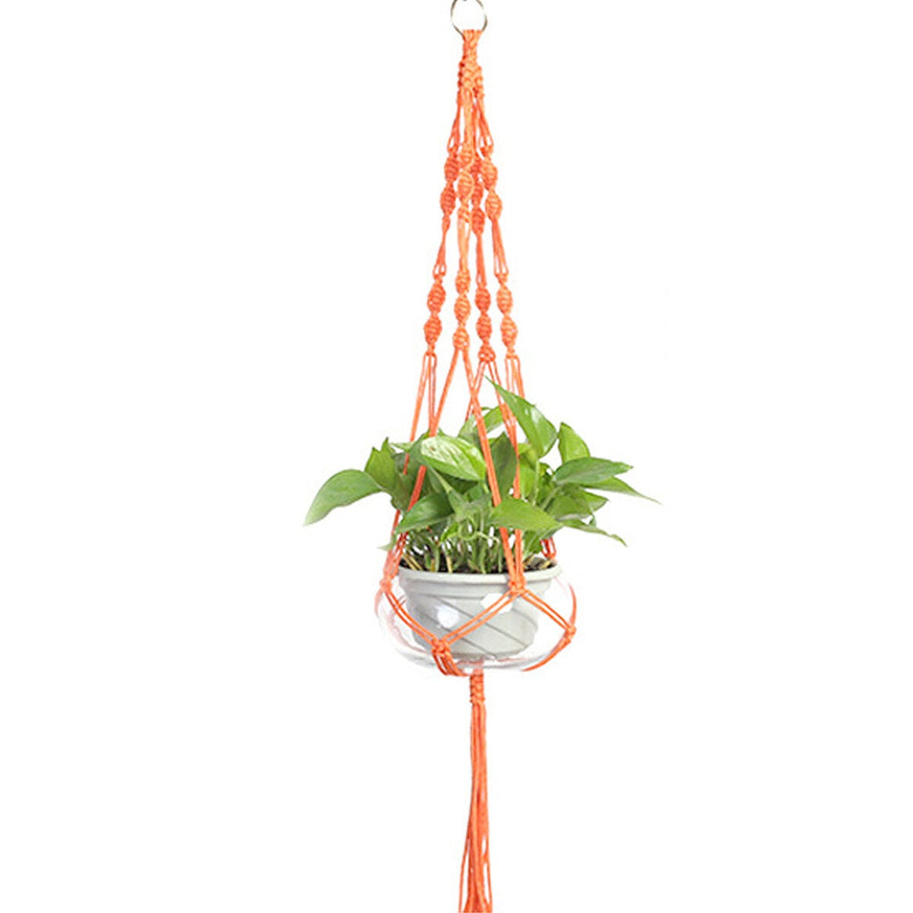 Nylon Rope Tassel Flower Pot Hanging Basket Net Knotted Rope Plant Holder