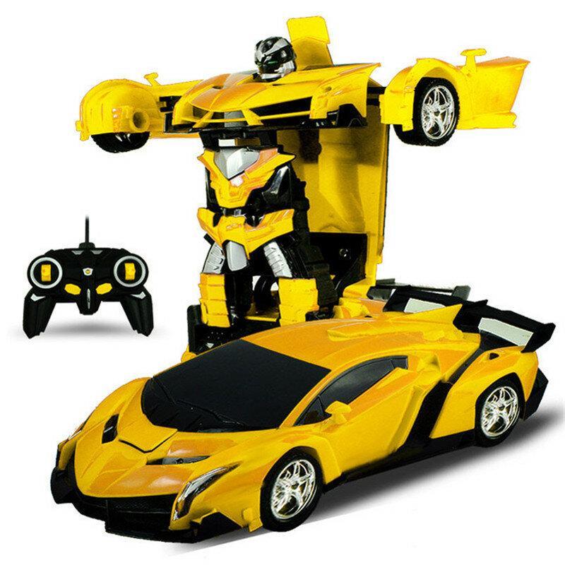 2 In 1 Rc Car Sports Wireless Robot Models Deformation Fighting Kids Children Toys