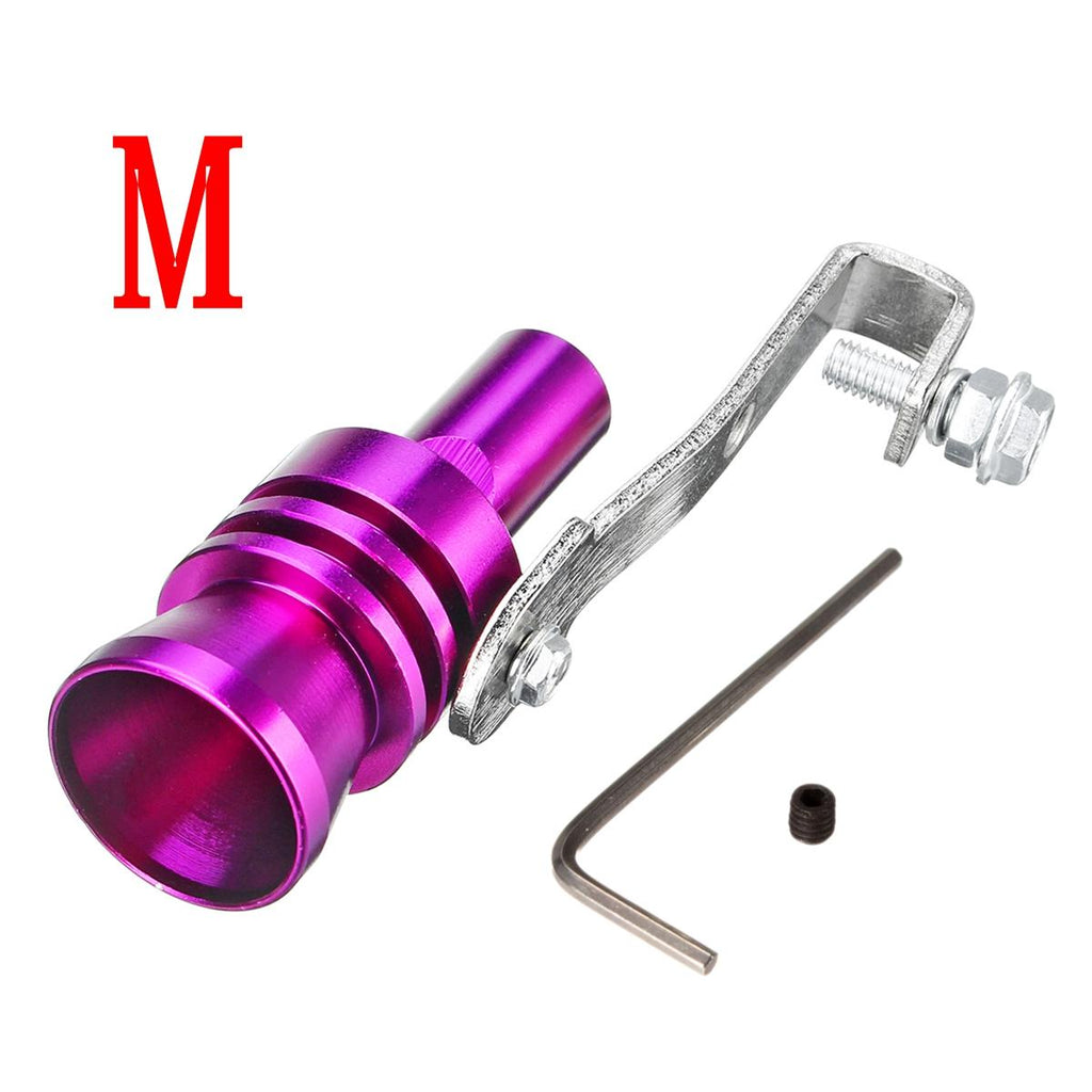 Purple Aluminum Turbo Sound Whistle Exhaust Muffler Simulator Pipe Blow-Off Valve S/M/L/XL