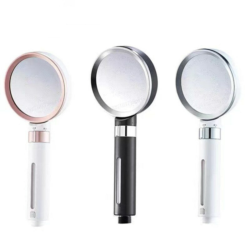 Dechlorination Booster Mirror Shower head Hose Set Beauty SPA Handheld Showers Activated Carbon Fiber Antibacterial Material Water Saving Showerhead