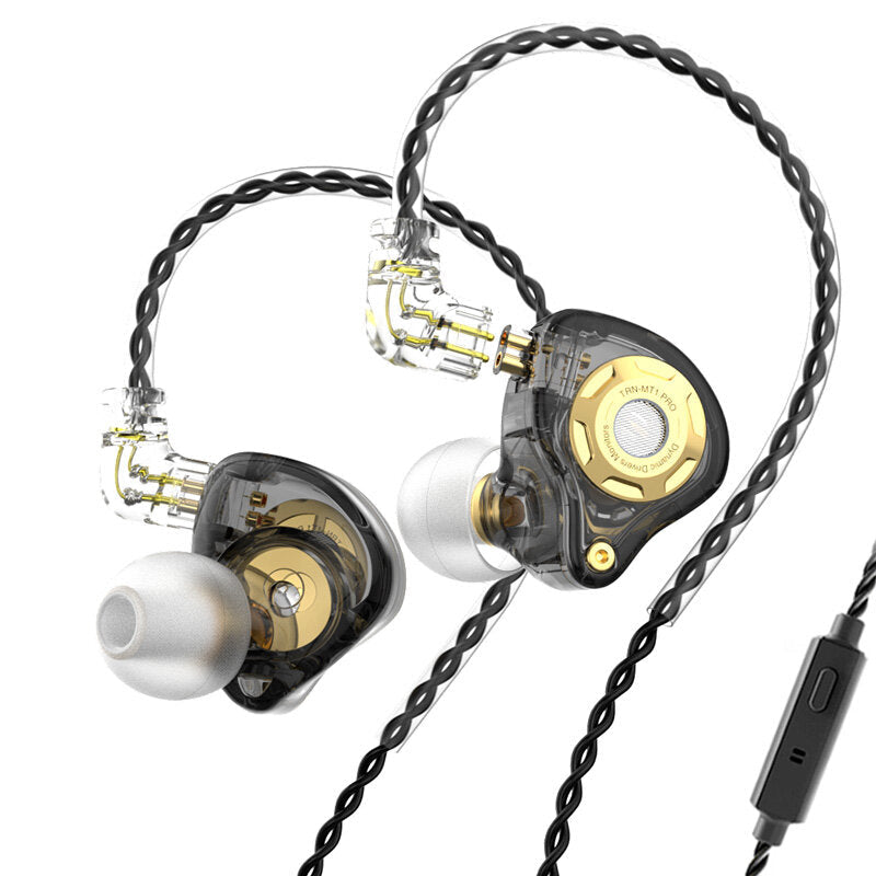 Pro Dynamic In-Ear Earphones Monitor Hi-Fi Bass Metal 3.5mm Wired Earphone Sport Music Headphones with Detachable Cable