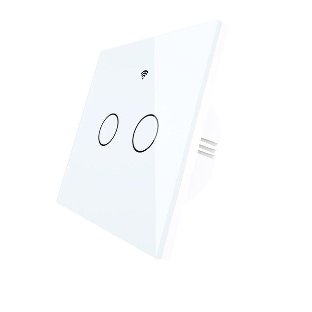 WiFi Smart Light Switch RF433 No Neutral Wire Single Fire Tuya App Control Works with Alexa Google Home,220V