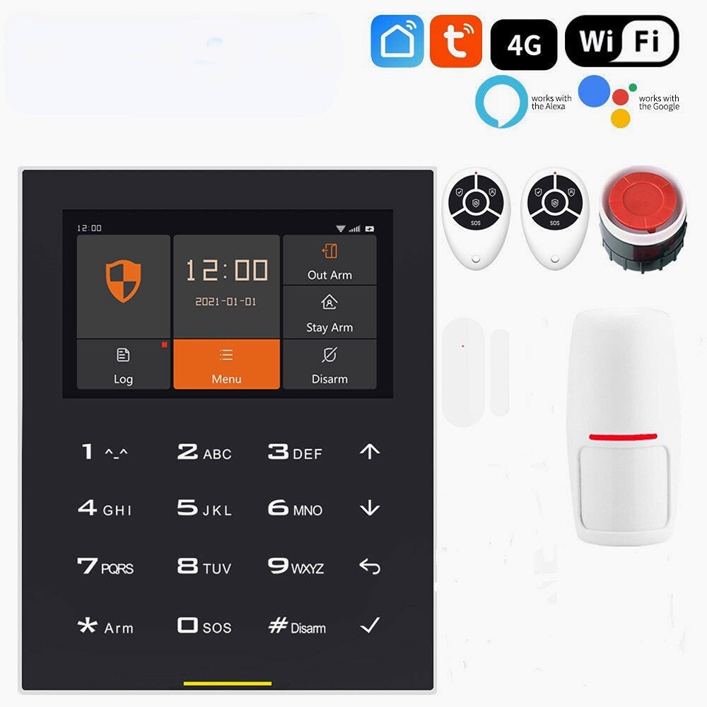 WIFI GSM Smart Wireless Home Security Alarm Burglar System Support IOS and Android APP Remote Control 4G