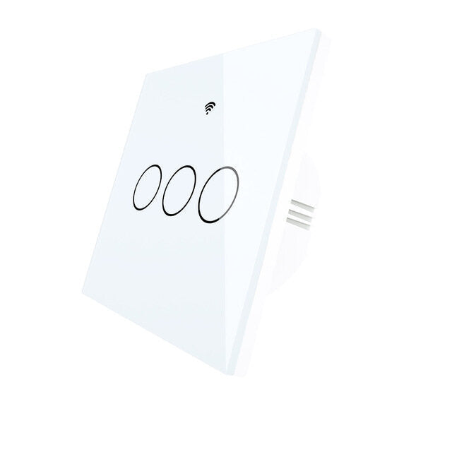 WiFi Smart Light Switch RF433 No Neutral Wire Single Fire Tuya App Control Works with Alexa Google Home,220V