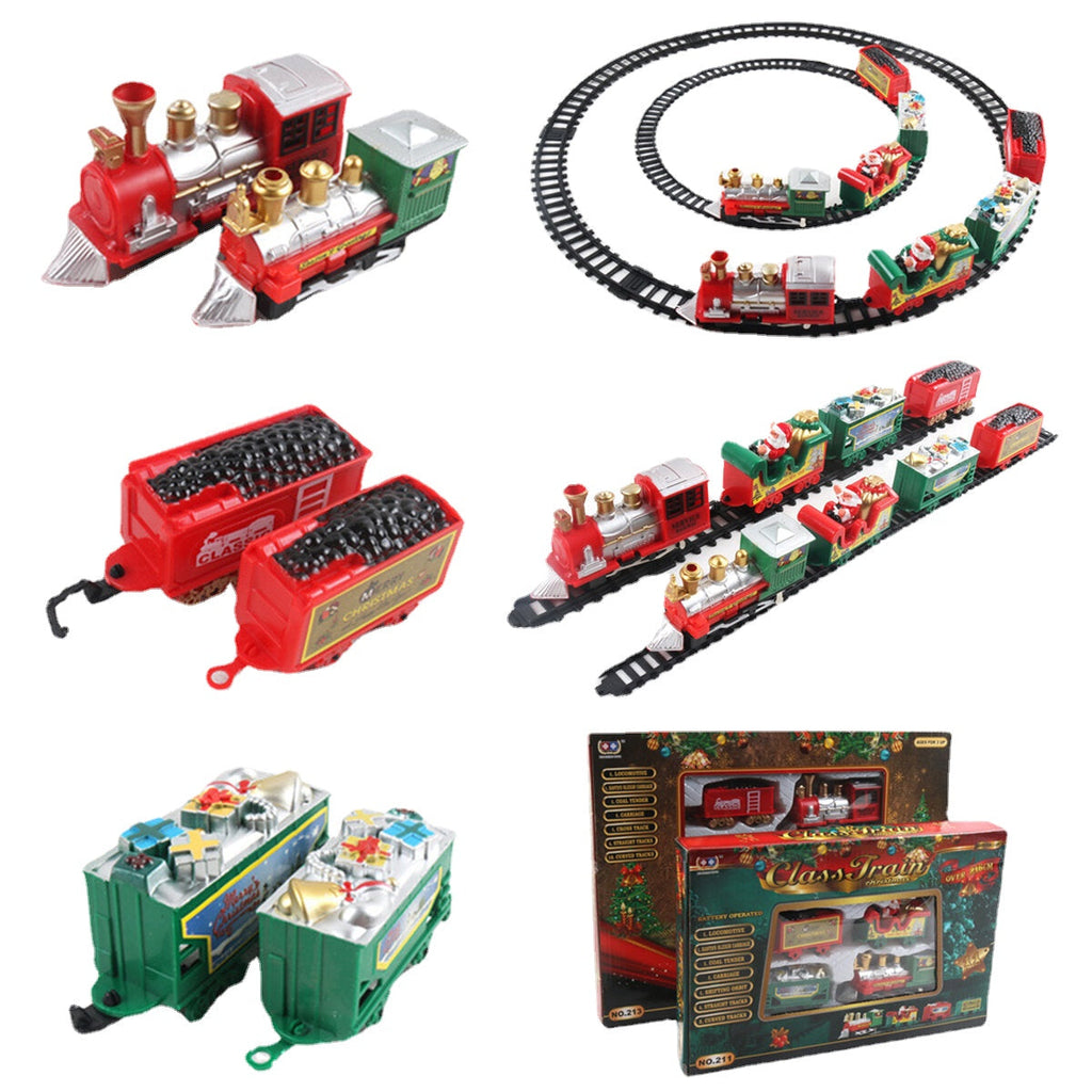 Mini Electric ABS DIY Assembly Realistic Front Rail Train Track Play Fun Model Toy for Kids Christmas Birthday Gift