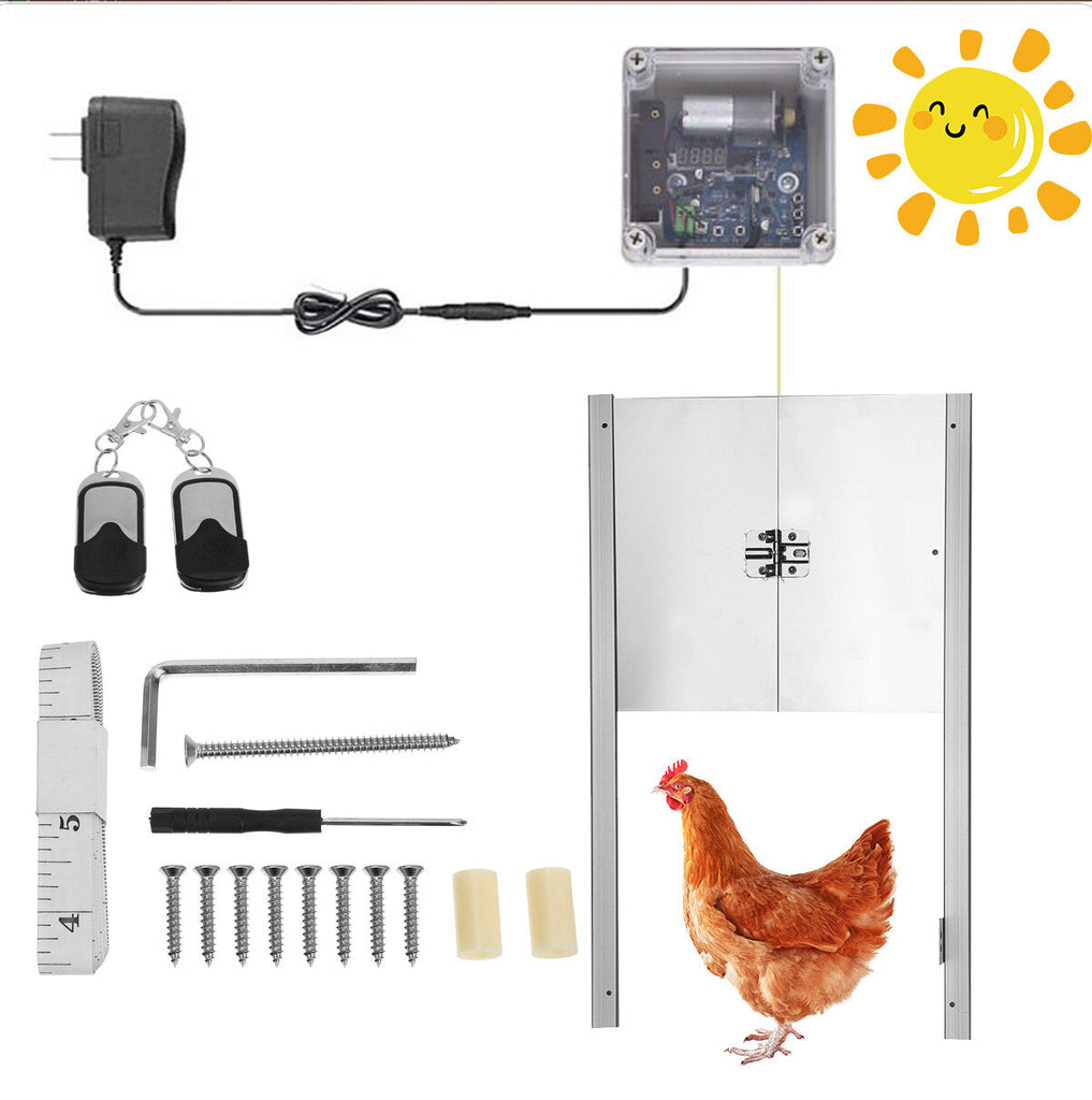 Automatic Chicken Door Opener Kits W/Time Sensor Induction 12'' Wide