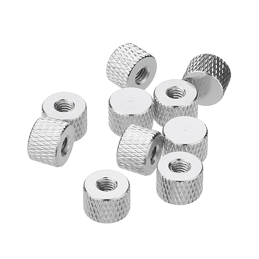 M4AN5 10Pcs M4 Blind Hole Thread Aluminum Alloy Knurled Thumb Nut Hand-Tight Screw Nut Multi-Color