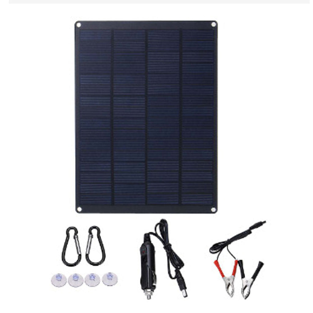 6W 18V Portable Solar Panel Kit Outdoor Camping Car Caravan Boat Charger Battery