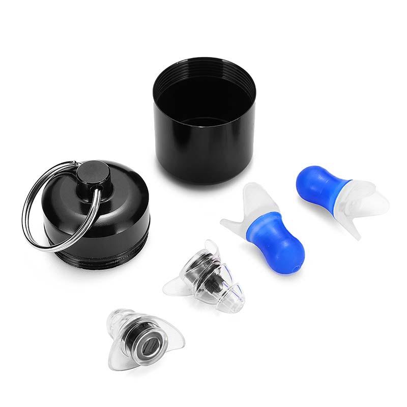 2 Pairs Earplugs Noise Reduction Silicone Ear Plugs Camping Travel Sleeping Swimming Earplugs