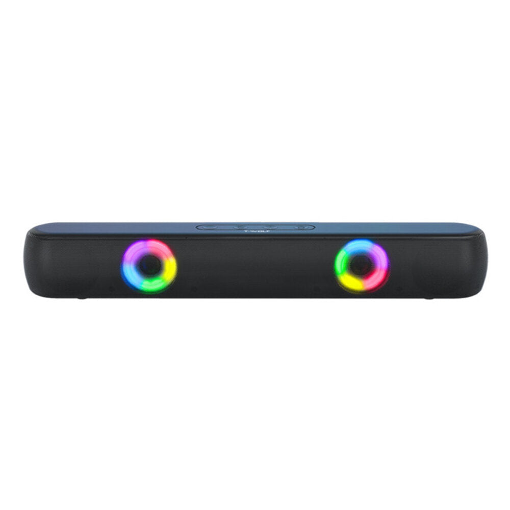 Speaker TWS Bluetooth V5.0 Surround Sound Bass FM Mode USB Driver TF Card AUX Input Soundbar RGB Light Desktop Loudspeaker for PC Laptop Music