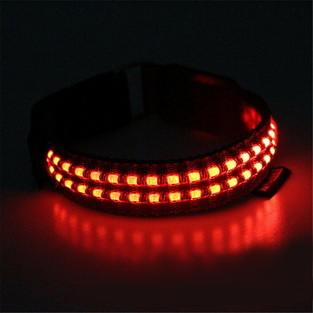 LED Signal Arm Slap Light Luminous Tape Adjustable Safety Night Running Warning Lamp