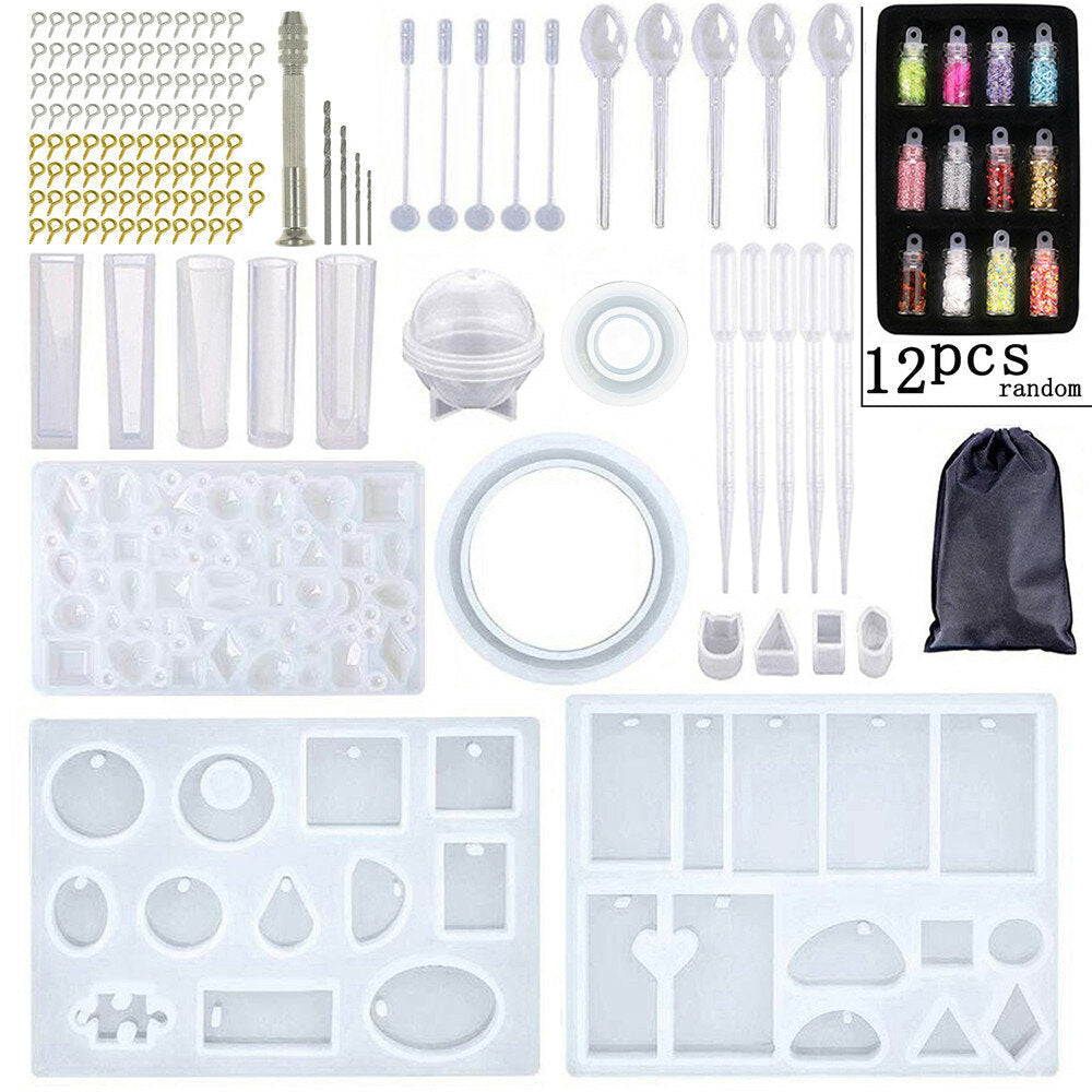 Silicone Casting Resin Molds Set For Resin Jewelry DIY Resin Pendant Bracelet Silicone Casting Mould