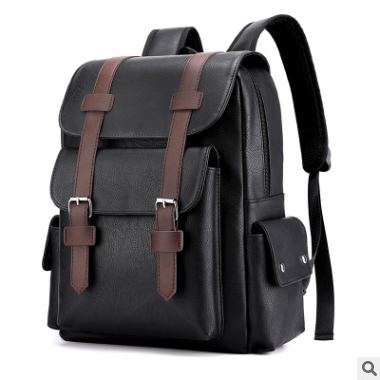 Men Leather School Backpacks Outdoor Travel Satchel Shoulder Bag Rucksack Satchel Handbag