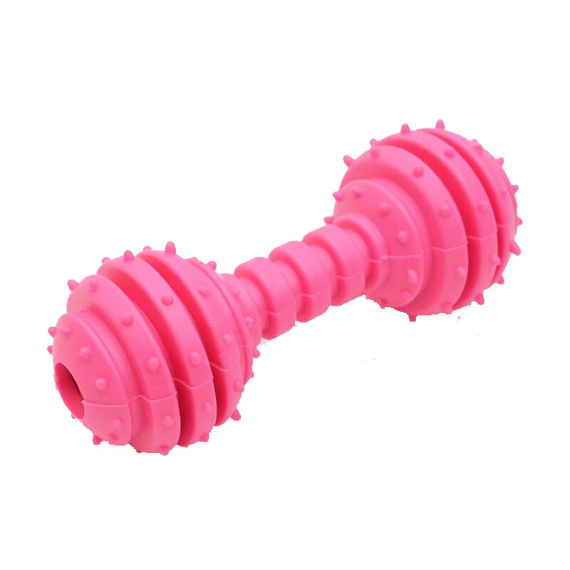 Rubber Dog Bite-Resistant Prickly Barbell Toy Pet Molar Toy