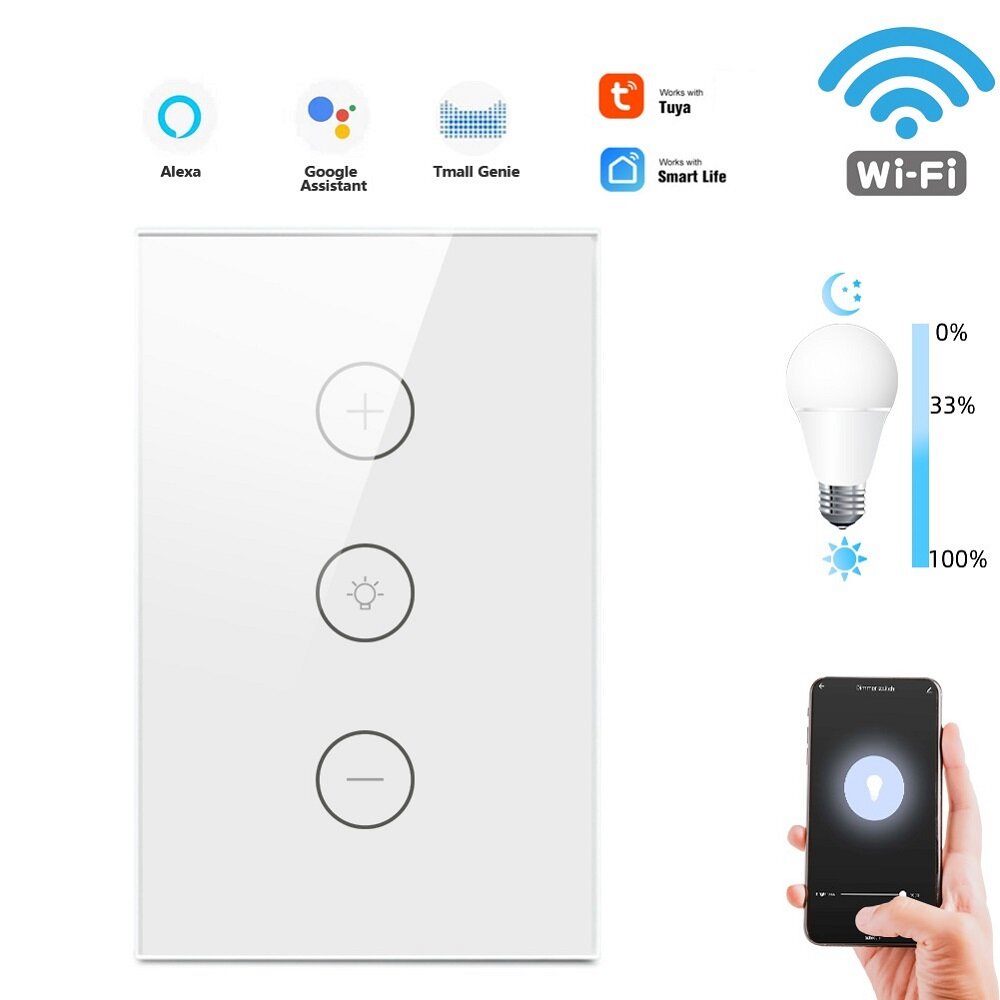 WiFi Touch Dimmer Switch Light APP EU/US Wireless Timer Remote Control with Alexa Google Home