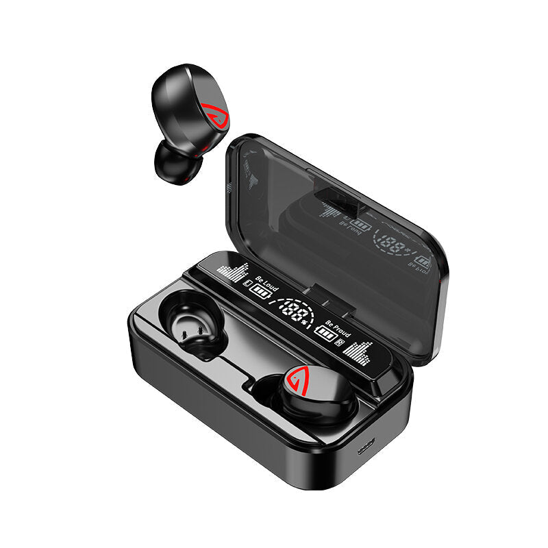 TWS Bluetooth 5.2 Earphone LED Power Display With 2000mAh Bank Gaming Headset In-Ear Noise Cancelling Hi-Fi 3D Stereo Music Headphone