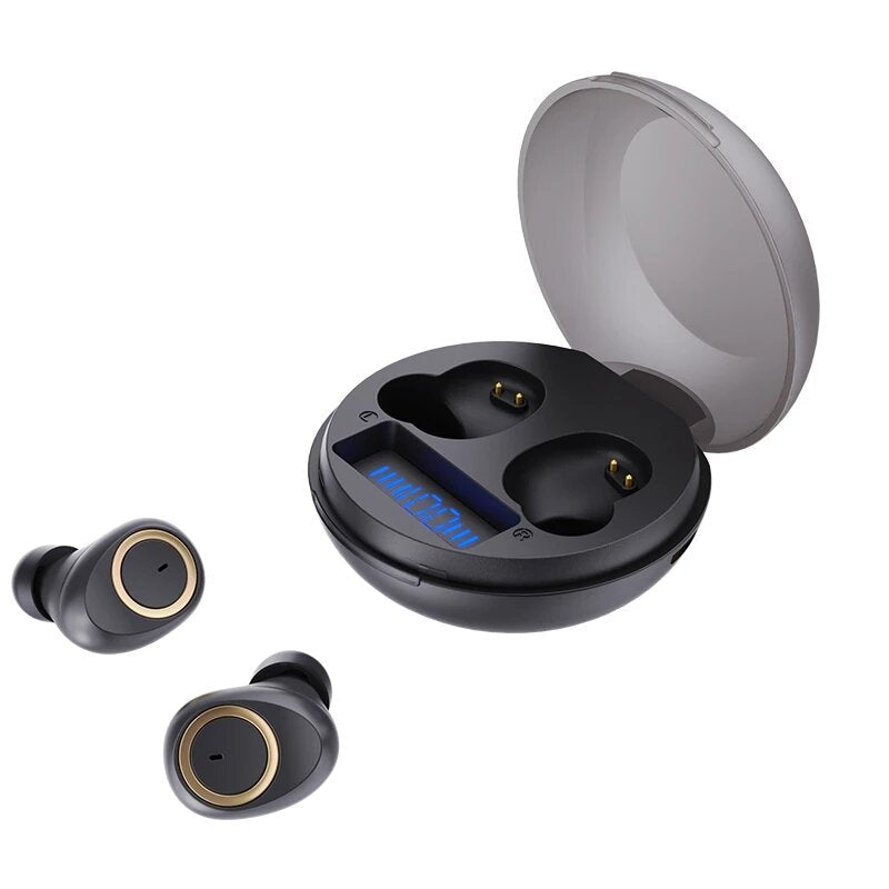 TWS Bluetooth 5.1 Earphone LED Battery Display Touch Control Stereo Bass Headset With Charging Case