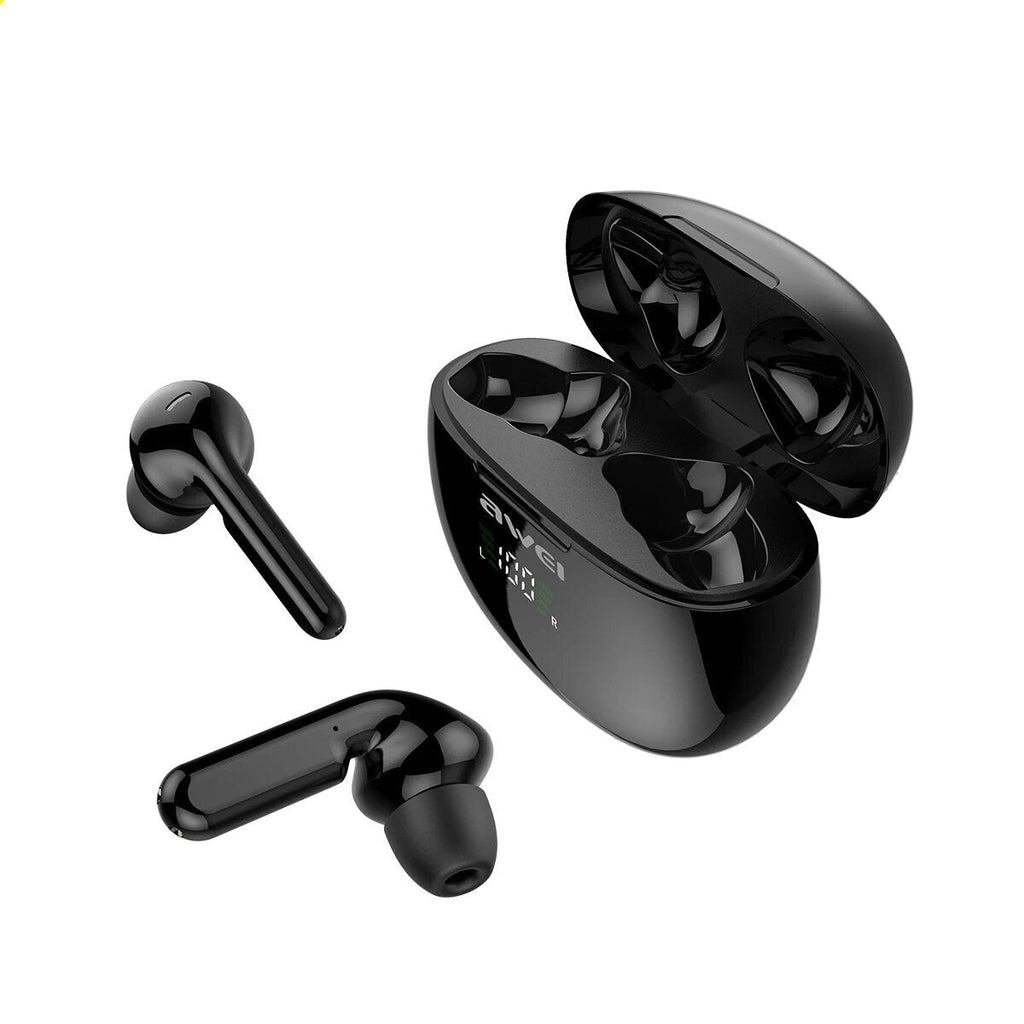 TWS Bluetooth 5.0 Earphone Wireless Hi-Fi Stereo Digital Display Touch Control CVC Denoise IPX5 Waterproof Sports Earbuds with Mic