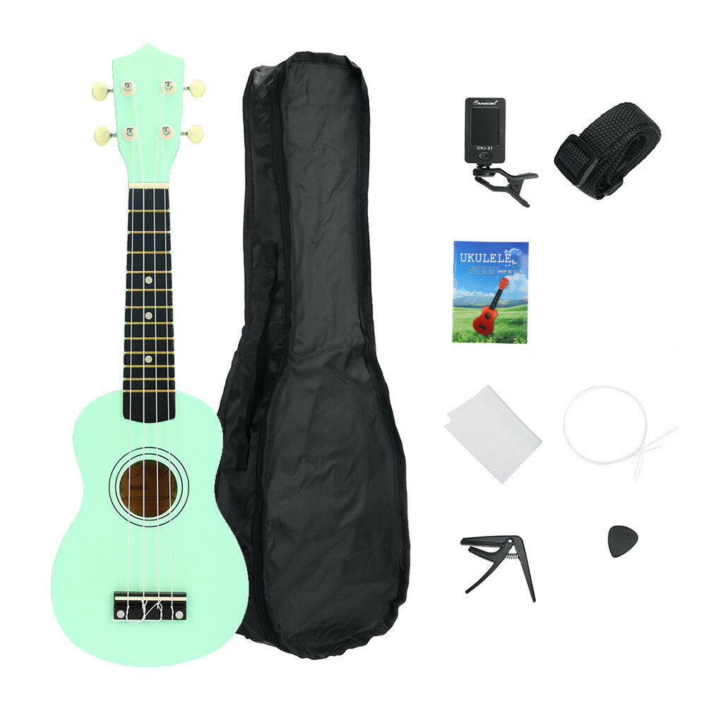 Ukulele Kit Basswood Nylon 4 Strings Guitarra Acoustic Bass Guitar Musical Stringed Instrument for Beginners