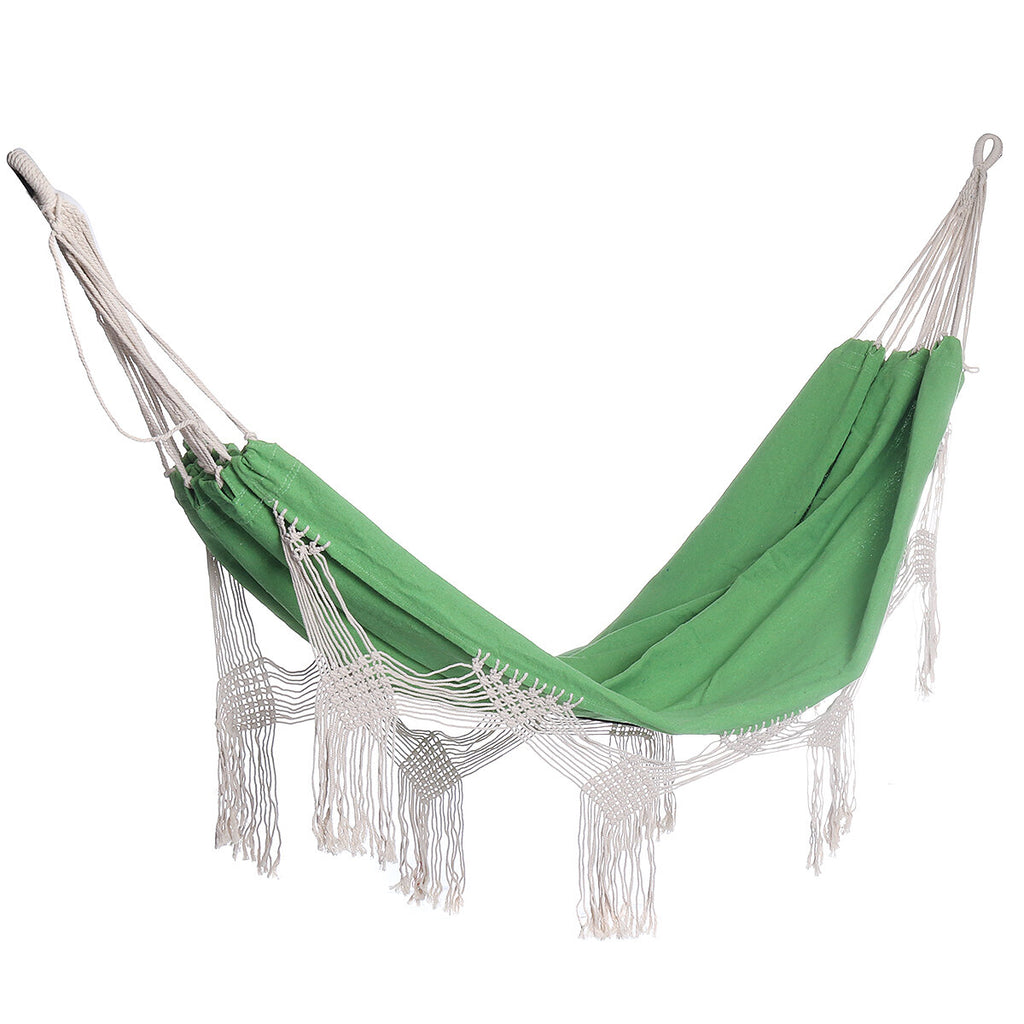 Double Hammock 2 Person Extra Large Canvas Cotton Hammock for Patio Garden Backyard Lounging Outdoor and Indoor