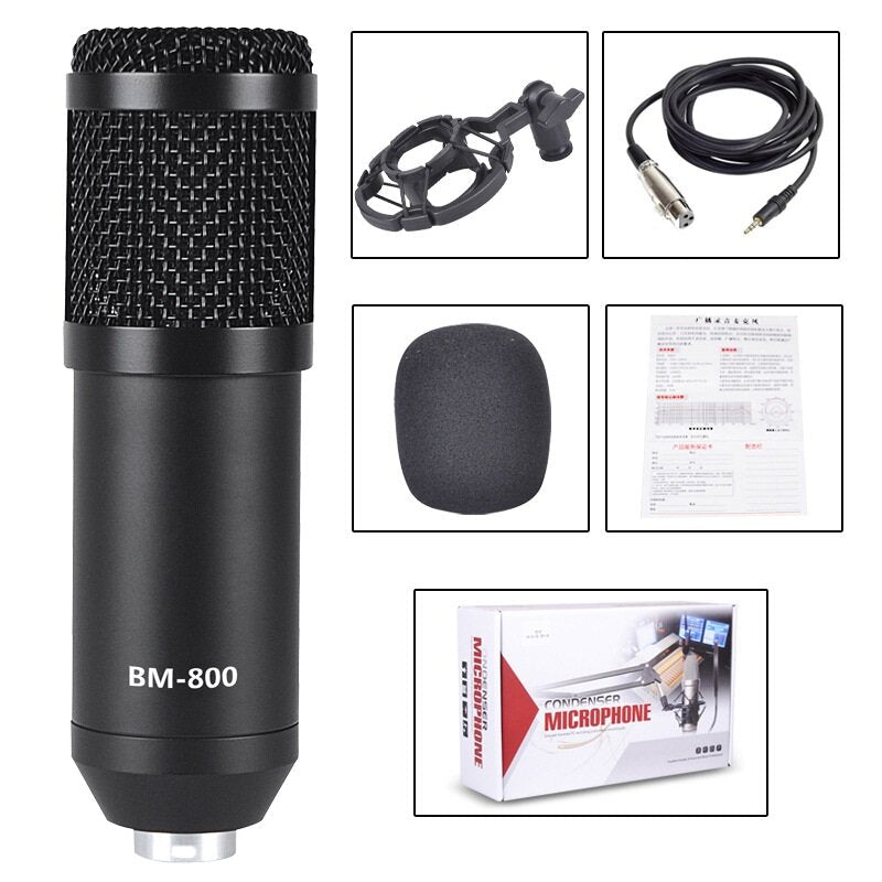 Professional Condenser Microphone Studio Broadcasting Singing Audio Recording Mic