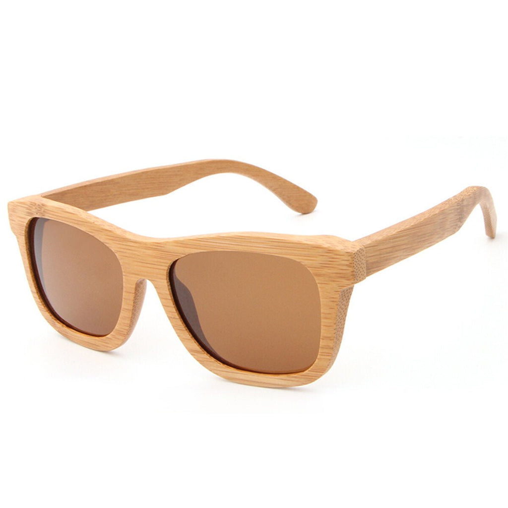 UV400 Handmade Retro Bamboo Wood Polarized Sunglasses Mirrored Wooden Glasses