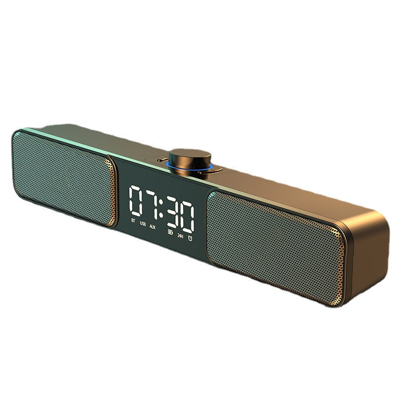 Portable bluetooh Speaker Wired Speaker LED Display Alarm Clock Bass Speaker 3.5mm AUX Desktop Speaker