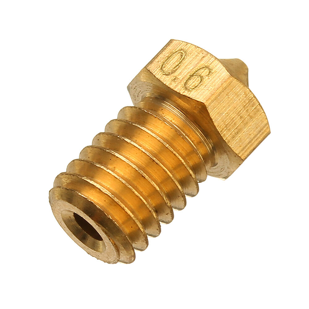 0.2/0.3/0.4/0.5/0.6/0.8mm M6 Thread Brass Extruder Nozzle For 3D Printer Parts