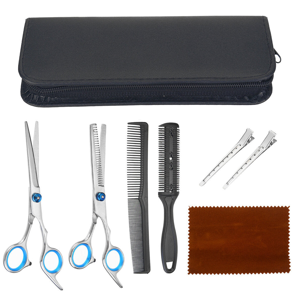 4/7/8/9/10Pcs Professional Hairdressing Scissors Set Hair Cut Thinning Shears Comb Hairpins