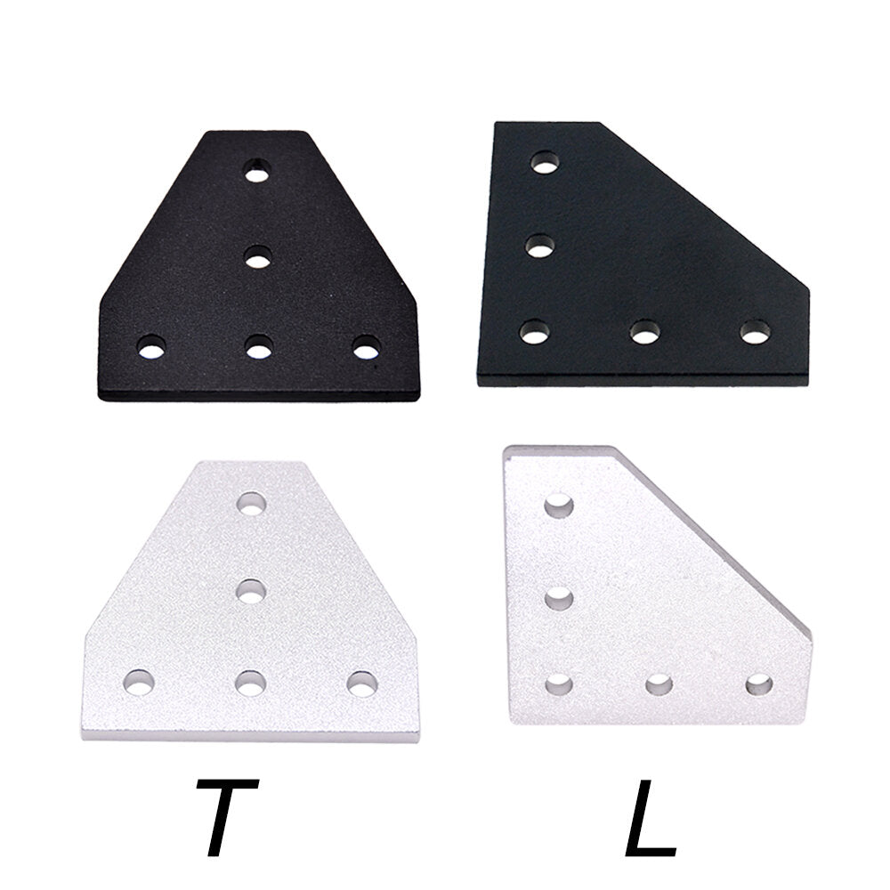 1Pcs CNC 5 holes 90 degree Joint Board Plate Corner Angle Bracket Connection Strip for 2020 Aluminum Profile