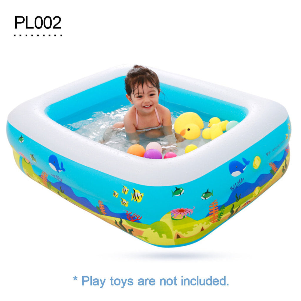 45.3x33.8x13.8'' Inflatable Swimming Pool Family Play Center Swim Baby Kids Child Backyard Garden