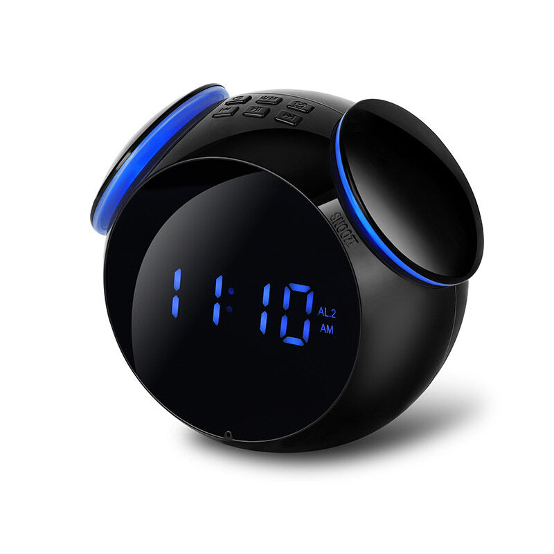 Bluetooth Speaker Mirror Alarm Clock Support AUX TF Card