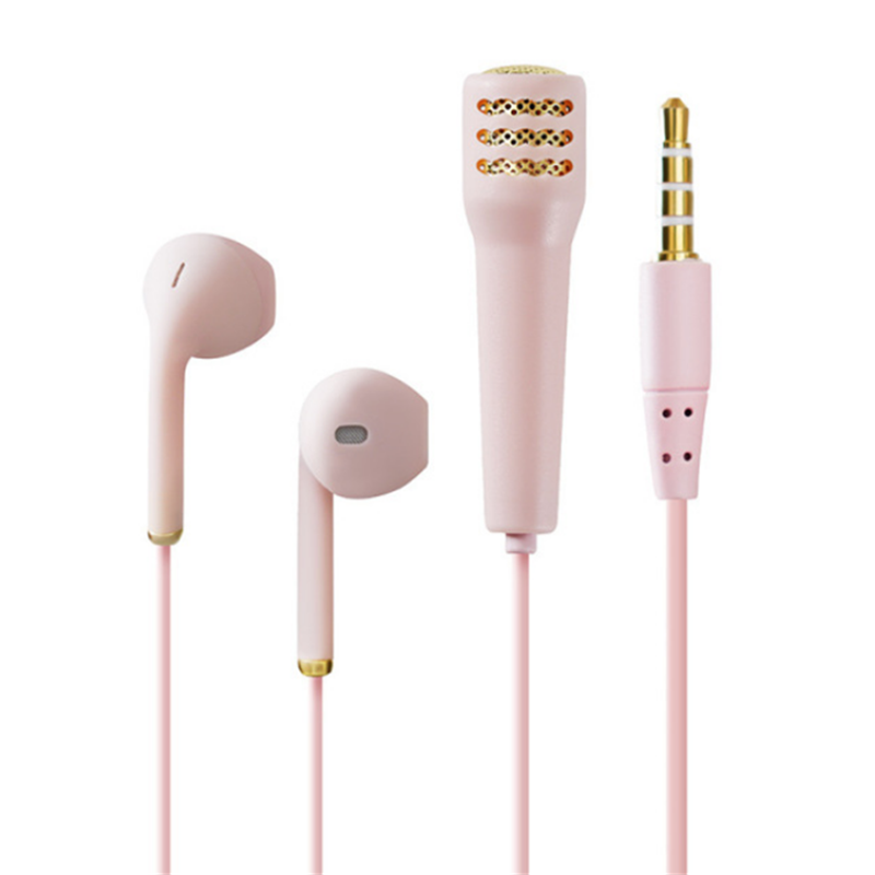 Singing Earphone Microphone Practice Singing Artifact Live Broadcast Shocking Sound Wired Earpiece Earbud 1.2m Length 3.5mm Plug