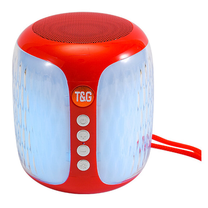 Portable Speaker Bluetooth 5.0 Wireless Speaker Cylindrical Luminous Lantern Speaker Waterproof TF Card Outdoors Speaker