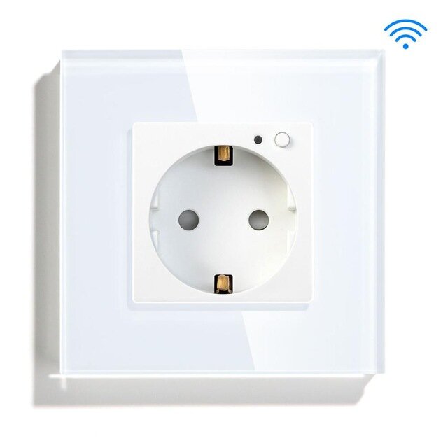 16A Smart Wifi Socket EU Standard Smart Home Switch Intelligent Power Sockets with Timer Function Work with Tuya Google Home Alexa